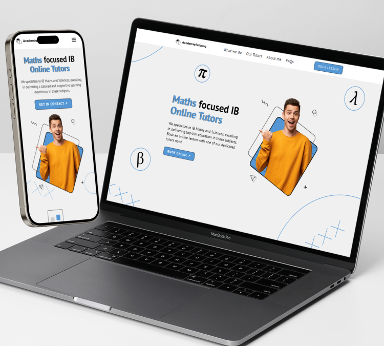 AcademiaTutoring.org landing page