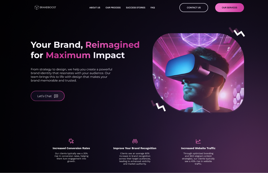 BrandBoost Landing Page Design