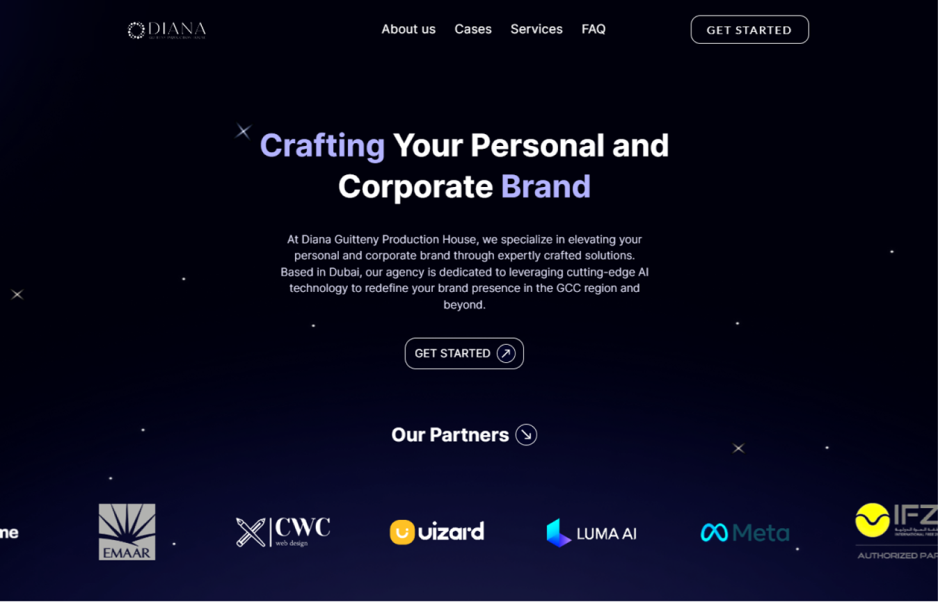 Diana Guitteny landing page