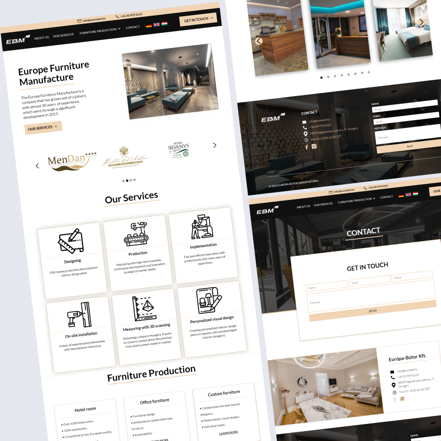Eumobel website by WellWebDesign