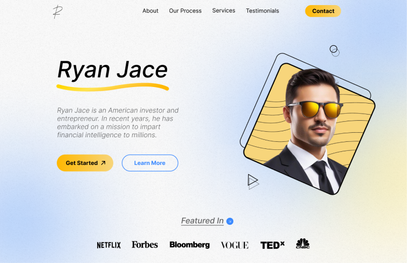 Ryan Jace landing page