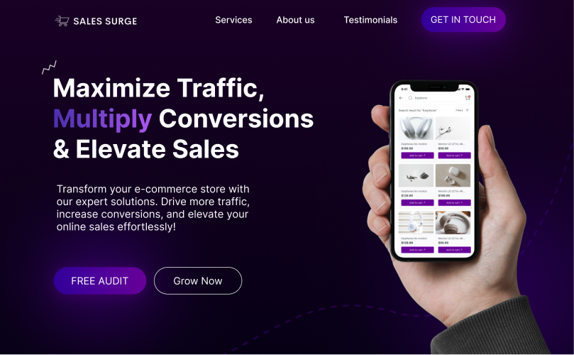 SalesSurge landing page