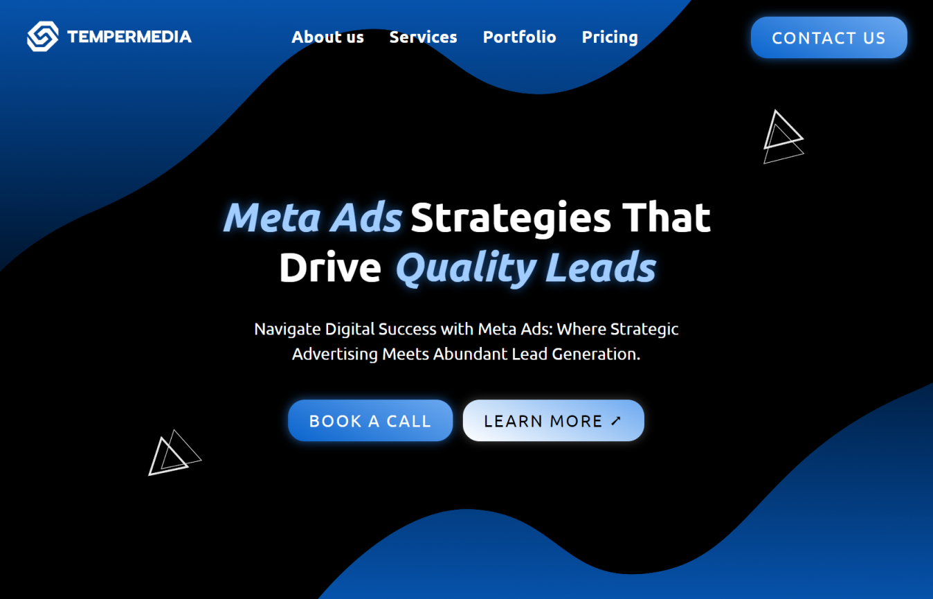 TemperMedia landing page